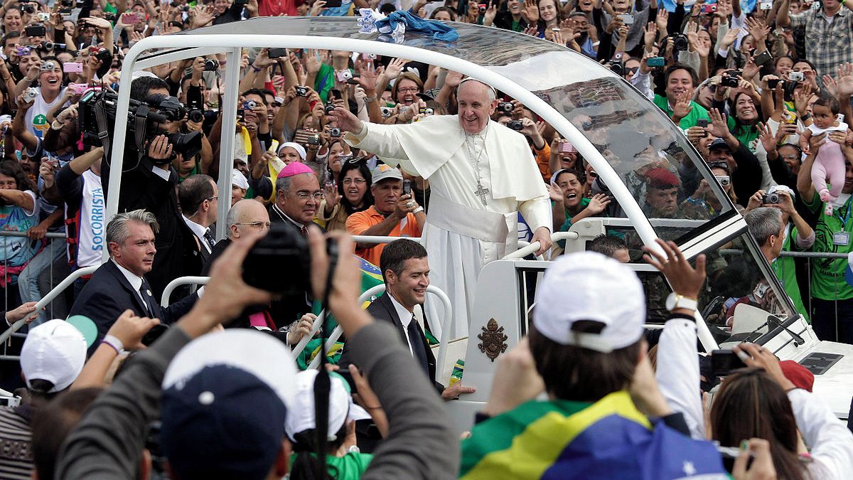 Papa Francisco durante una Jornada Mundial de la Juventud